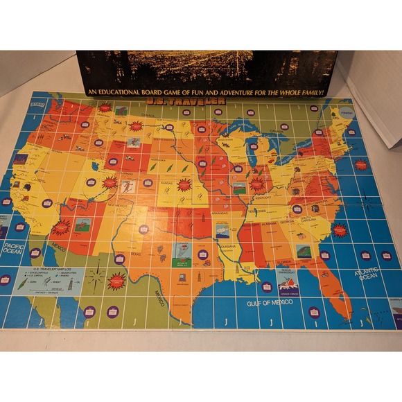 1980 US Traveler Vintage Board Game Learning Education Race Across the USA Rare - Picture 4 of 11